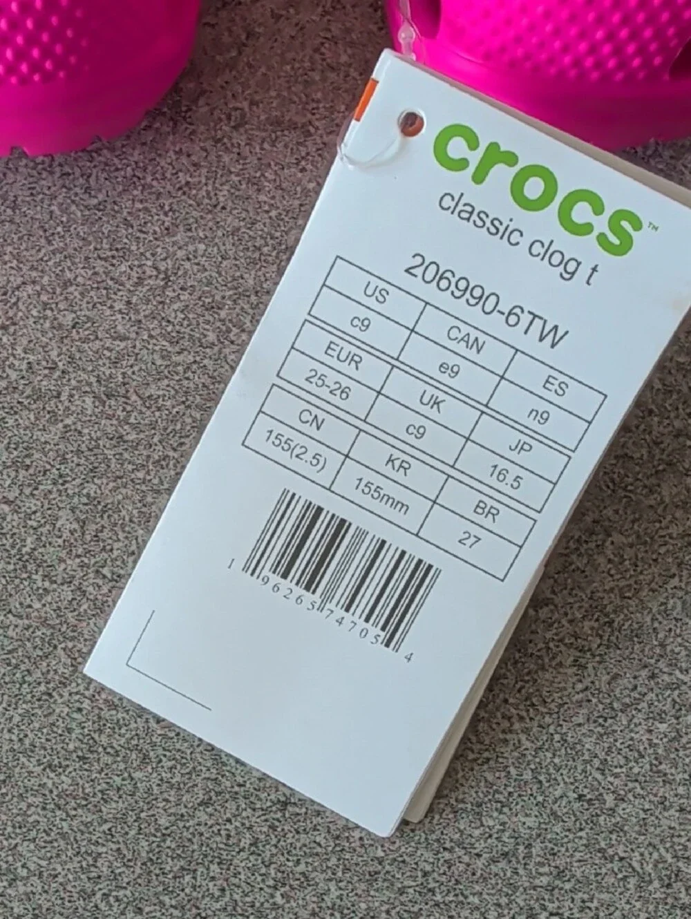 CROCS Kids Classic Clog - Neon Pink